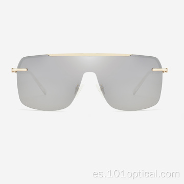 Gafas de sol de hombre Square Shield Metal